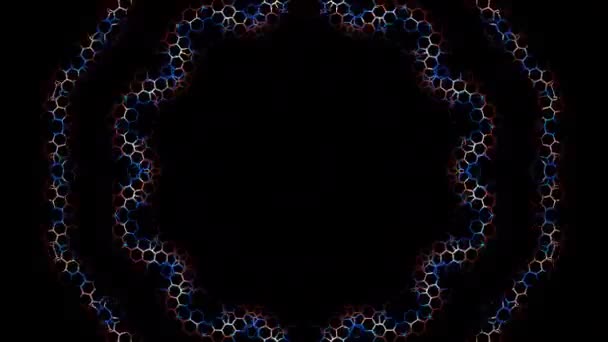 Abstraktní Kaleidoskop vzor s plnými barvami. Magická mandala. 4k - Záběry, video