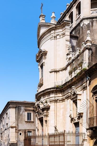 side view of Church San Benedetto in Catania - Foto, Bild