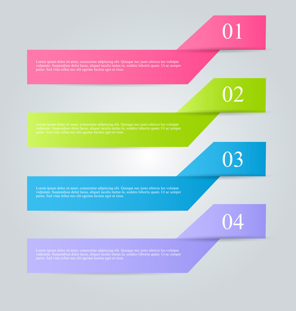 Infographics template design for website banners - Vector, imagen