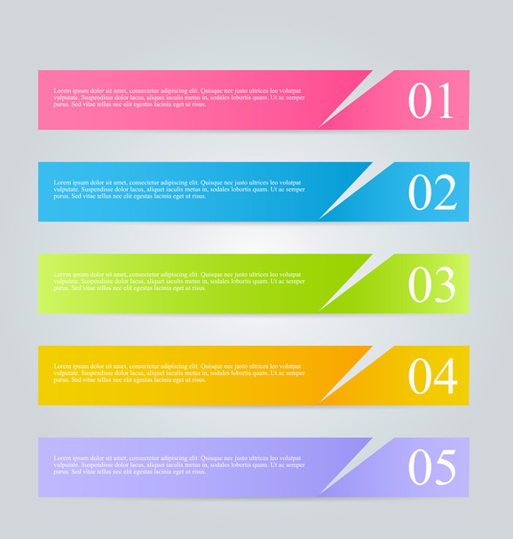 Infographics template design for website banners - Wektor, obraz