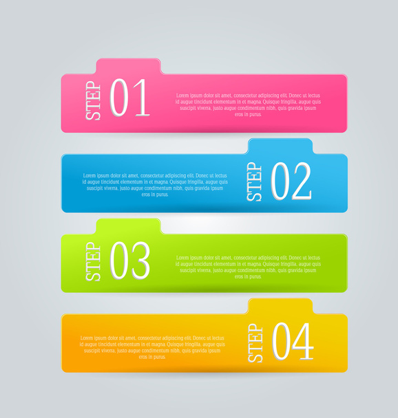 Infographics template design for website banners - Vector, Image