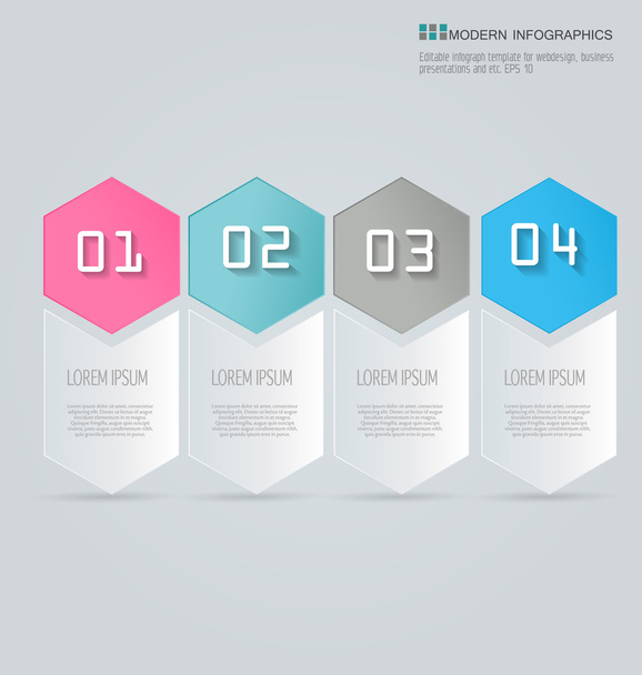 Infographics template for business - Vektor, Bild