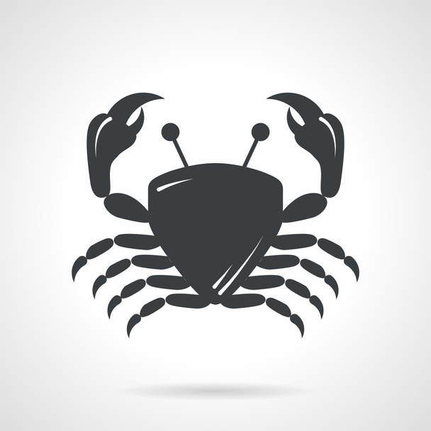 Crab black vector icon - Вектор,изображение