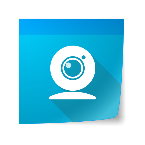 Sticky note icon with a web cam - Vector, Image