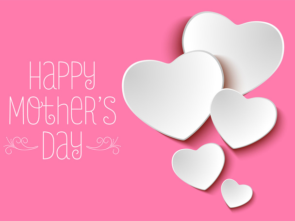 Happy Mother Day Heart - Vetor, Imagem