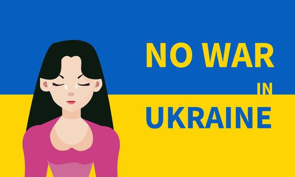 Não há guerra, ucraniano. acabar com a guerra na Ucrânia. ilustração vetorial - Foto, Imagem