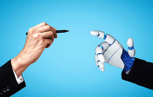 XAI Künstliche Intelligenz KI-Forschung zur Roboter- und Cyborg-Entwicklung für die Zukunft lebender Menschen. Digitales Data Mining und maschinelles Lerntechnologie-Design für Computer-Gehirn-Kommunikation. - Foto, Bild