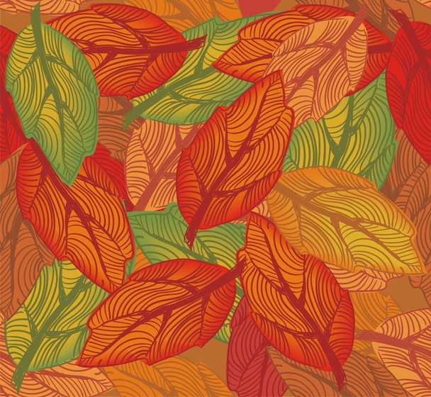 Seamless leaf pattern - Vettoriali, immagini