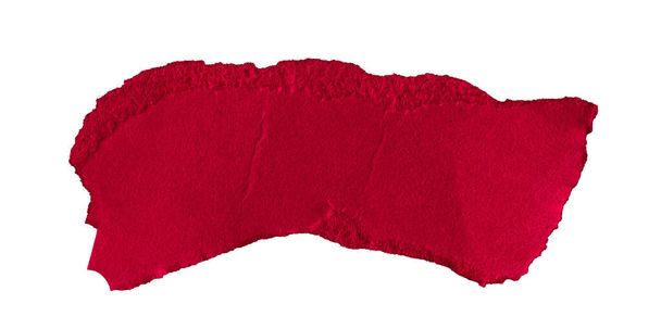 papel rojo sobre un fondo blanco aislado - Foto, Imagen