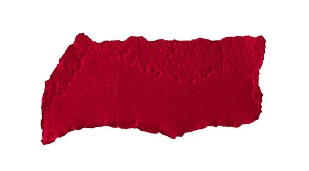 papel rojo sobre un fondo blanco aislado - Foto, imagen