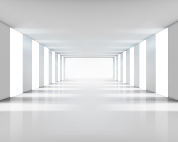 Empty white interior. - Vector, Image