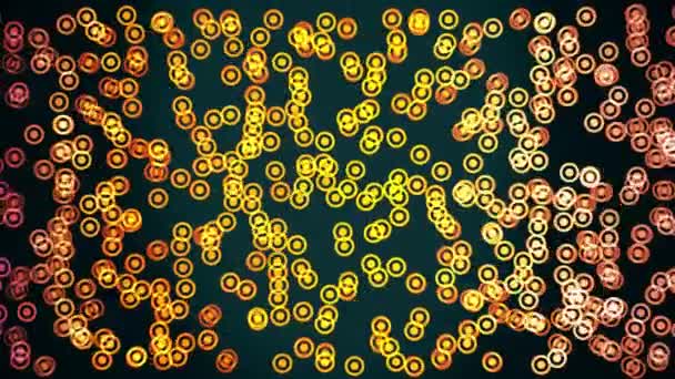 Абстрактний фон з блимаючими барвистими крапками - Кадри, відео