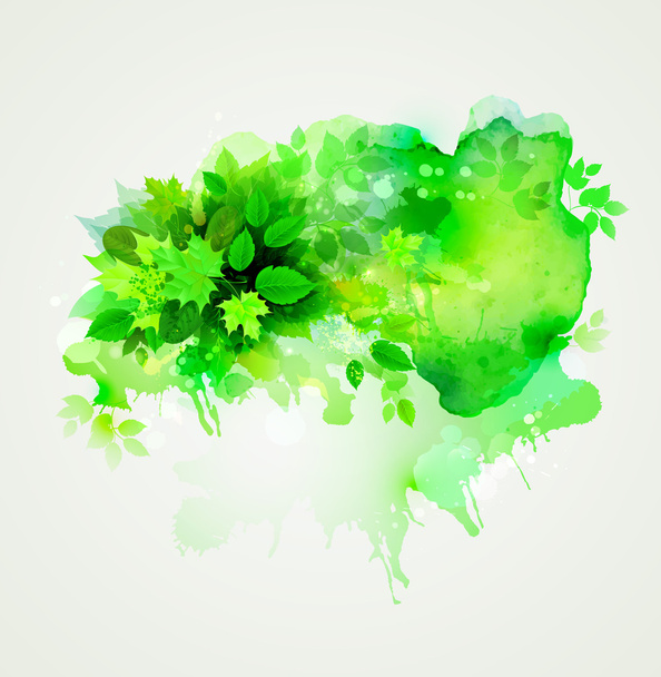 Green leaves composition - Vector, Imagen