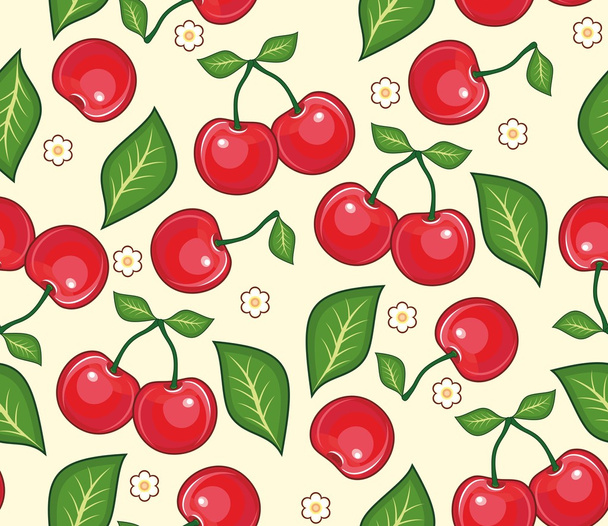 Cherry achtergrond - Vector, afbeelding