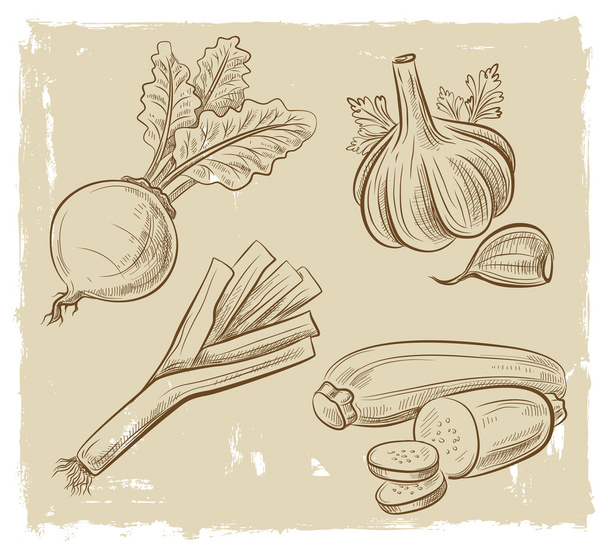 picture of vegetables - Вектор,изображение