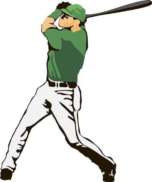 Giocatore di baseball. Illustrazione vettoriale - Vettoriali, immagini