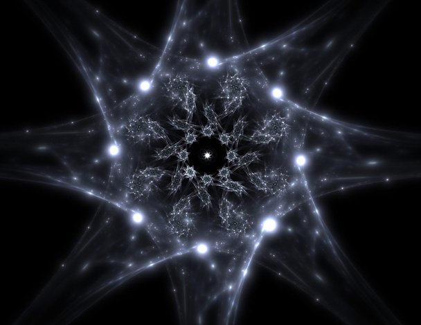 fractal radiaal patroon op het gebied van wetenschap, technologie en design - Foto, afbeelding