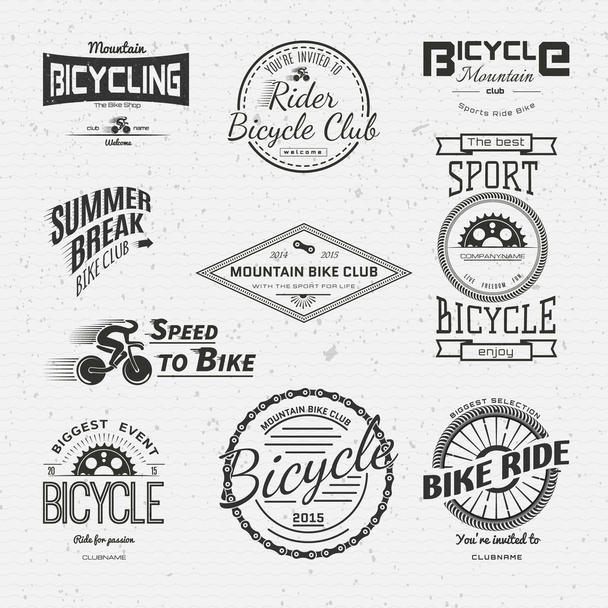 Insignias de bicicleta logotipos y etiquetas para cualquier uso
. - Vector, Imagen