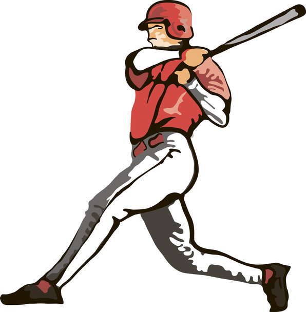 Jugador de béisbol. Ilustración vectorial - Vector, imagen