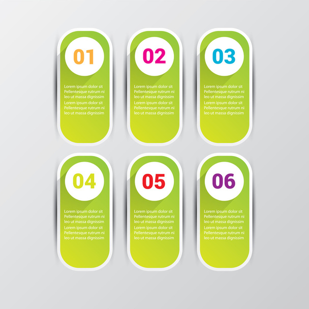 clean modern green digital Infographic banners. - Vector, imagen