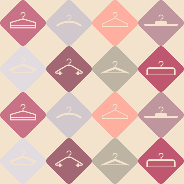 Seamless background with hangers - Vecteur, image
