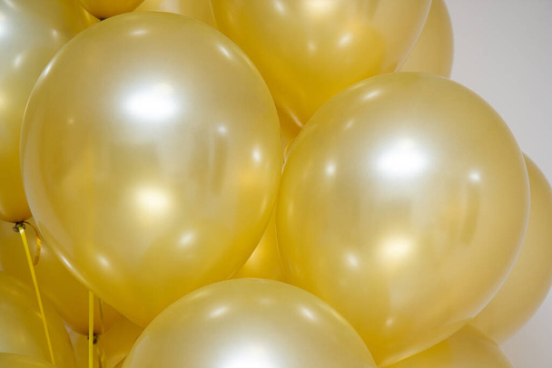 golden mother of pearl balloons in a bunch - Photo, Image