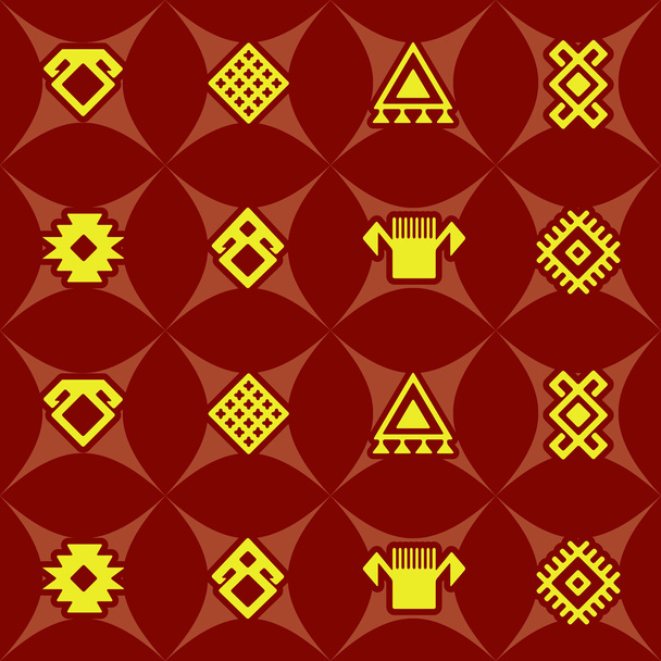 nahtloser Hintergrund mit persisch-ethnischen Symbolen - Vektor, Bild