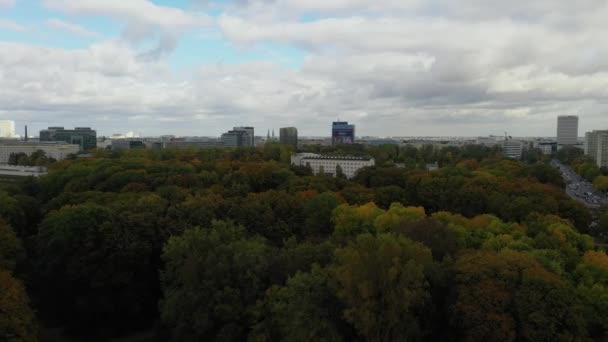 Beautiful Park Pole Mokotowskie Warsaw Aerial View Poland. High quality 4k footage - Footage, Video