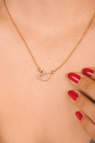 stylish jewelry like silver, gold, diamonds, precious stones. - Photo, Image
