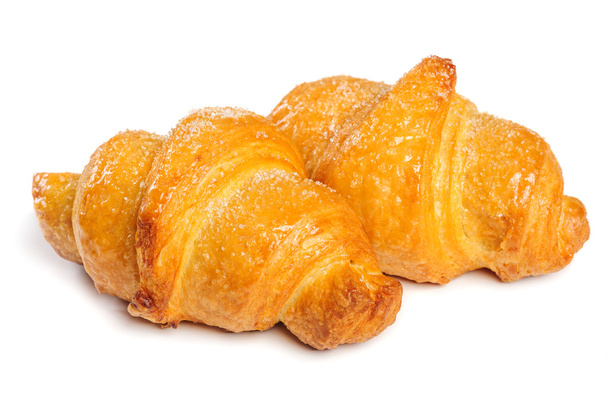 čerstvý croissant na bílém pozadí - Fotografie, Obrázek
