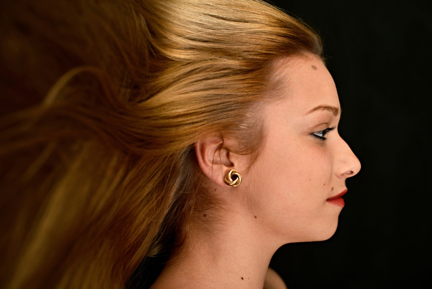 Portret pięknej kobiety blondynka modelu - Zdjęcie, obraz