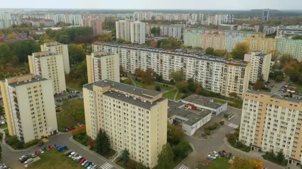 Gyönyörű lakótelep Wawrzyszew Varsó Aerial View Lengyelország. Kiváló minőségű 4k felvételek - Felvétel, videó