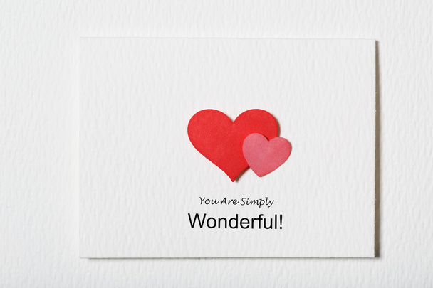 You Are Simply Wonderful white message card - Foto, Imagen