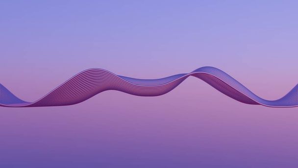 Twilight Serenity: Sinuous Waves in Pastel Dreamscape - Valokuva, kuva