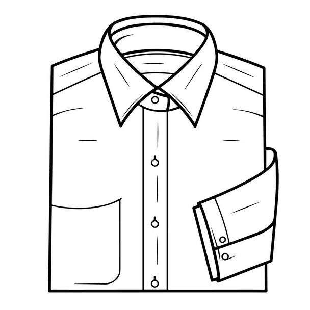 Ilustración vectorial de un icono de diseño de camisa de negocios, ideal para proyectos corporativos. - Vector, Imagen