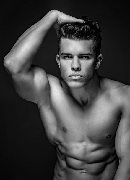 Awesome male model with muscular torso. - Valokuva, kuva