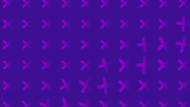 Цикл X анимационного видео, движущийся на фиолетовом фоне  - Кадры, видео