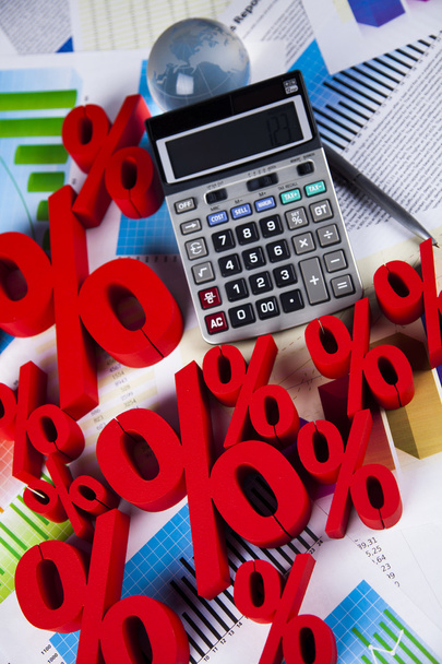 Finance background with percent symbols - Photo, Image