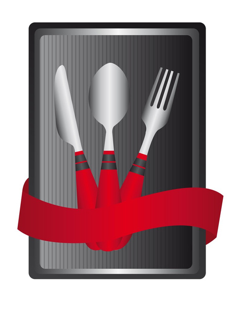 cutlery label - Vektor, Bild