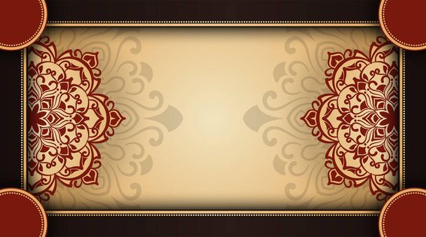 Vintage background, with mandala ornaments - Vector, Image