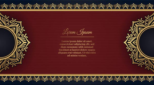 Luxus-Hintergrund mit goldenem Mandala-Ornament - Vektor, Bild
