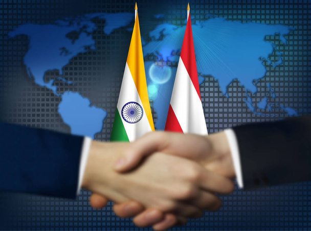 インド,オーストラリアの二国間関係コンセプトの背景 - 写真・画像
