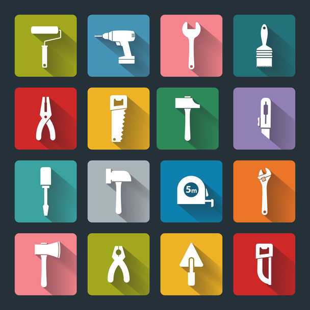 Icone utensili da lavoro piatti
 - Vettoriali, immagini