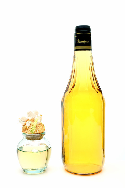 Bottle of vinegar white background - Foto, Imagem
