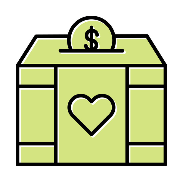 Caja de caridad icono de vector  - Vector, Imagen