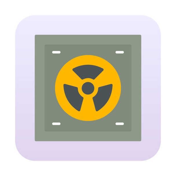 Icona radioattiva, illustrazione vettoriale - Vettoriali, immagini