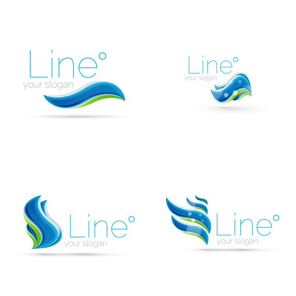 Abstract wave line logo - Vector, Image