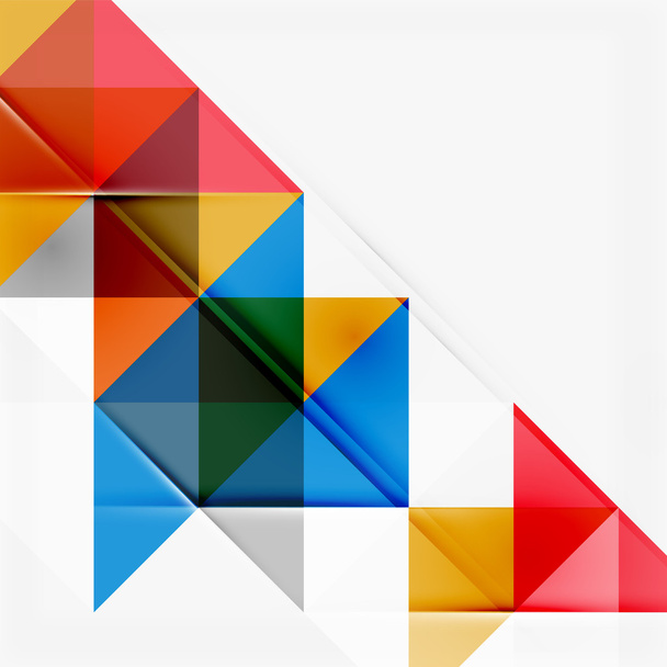 Fondo geométrico abstracto. Triángulos superpuestos modernos - Vector, imagen