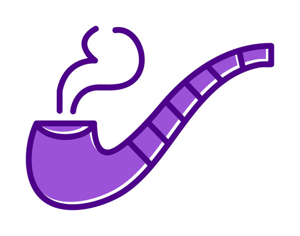 tabaco fumar pipa icono, vector de ilustración - Vector, imagen