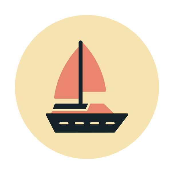 prosta ikona łodzi, ilustracja wektora - Wektor, obraz